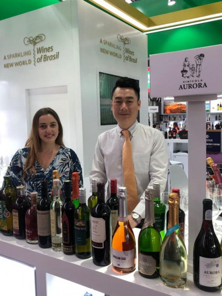 Vinícola Aurora expõe na Interwine, uma das maiores feiras de alimentos e bebidas da China