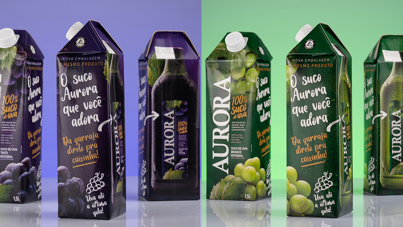 Aurora lança suco de uva integral em embalagem da TetraPak® de 1,5 litro