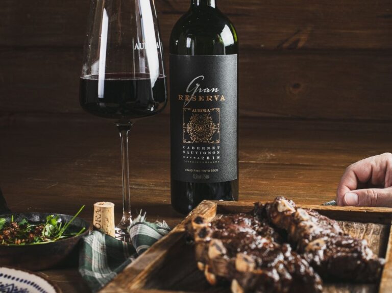 vinho cabernet sauvignon da aurora harmonizando com churrasco